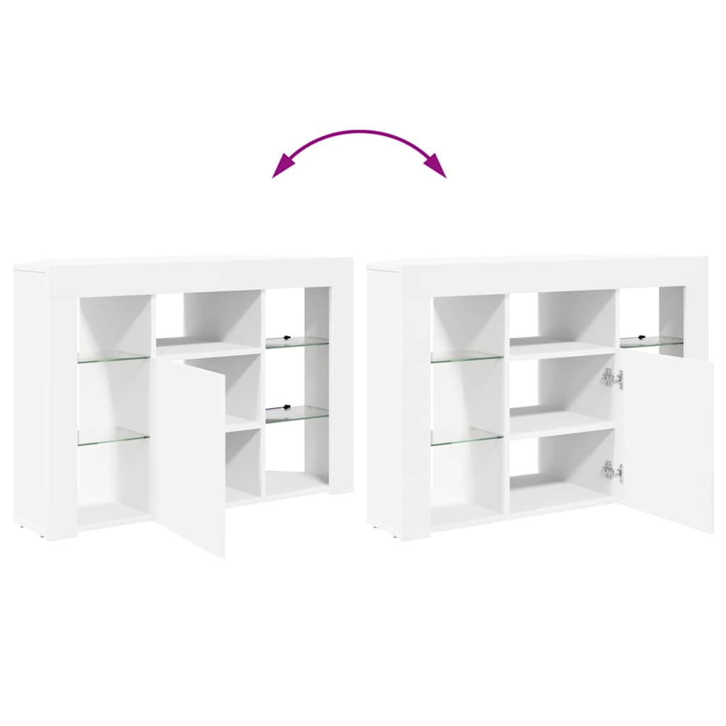 vidaXL Hoek LED TV Kast Wandgemonteerd Wit 100x40x68cm Bewerkt hout
