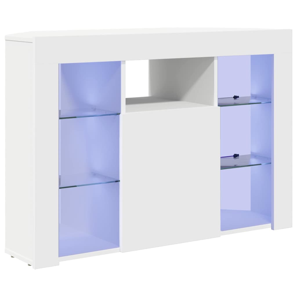 vidaXL Hoek LED TV Kast Wandgemonteerd Wit 100x40x68cm Bewerkt hout