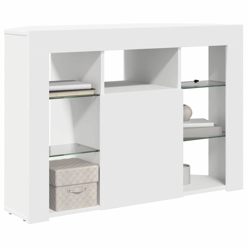 vidaXL Hoek LED TV Kast Wandgemonteerd Wit 100x40x68cm Bewerkt hout