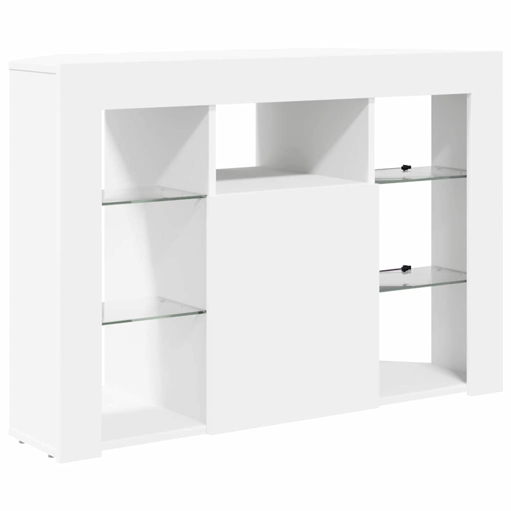 vidaXL Hoek LED TV Kast Wandgemonteerd Wit 100x40x68cm Bewerkt hout