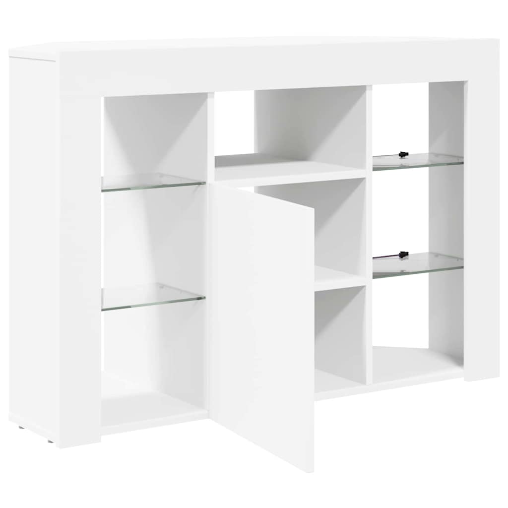 vidaXL Hoek LED TV Kast Wandgemonteerd Wit 100x40x68cm Bewerkt hout