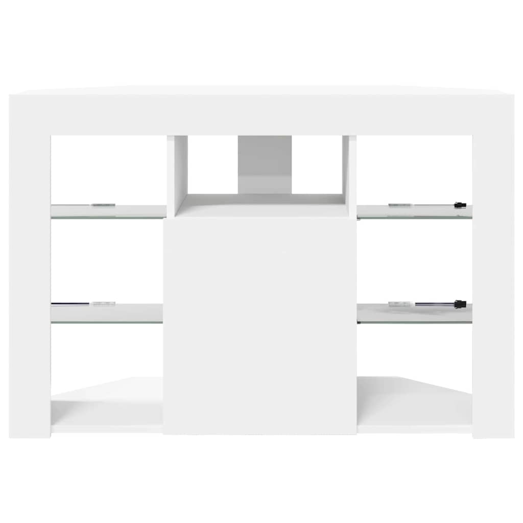vidaXL Hoek LED TV Kast Wandgemonteerd Wit 100x40x68cm Bewerkt hout