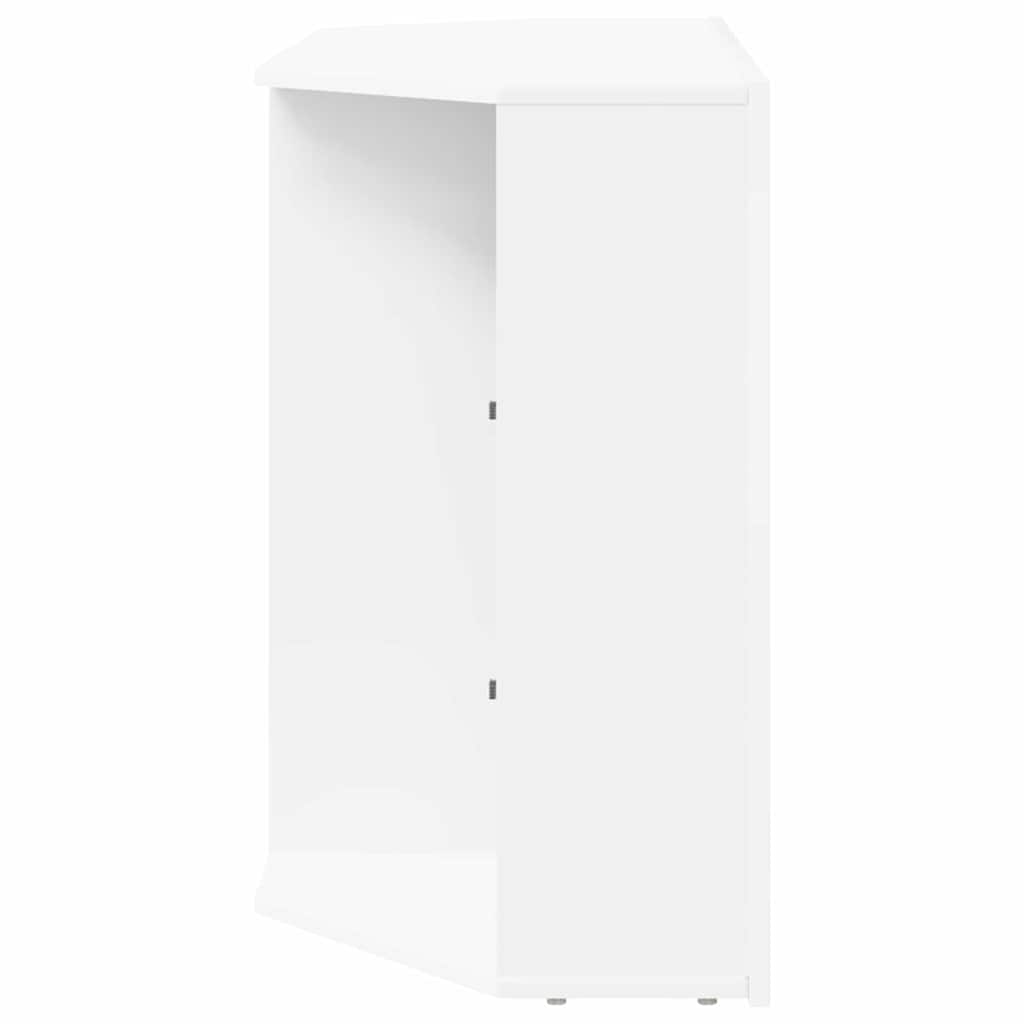 vidaXL Hoek LED TV Kast Wandgemonteerd Wit 100x40x68cm Bewerkt hout