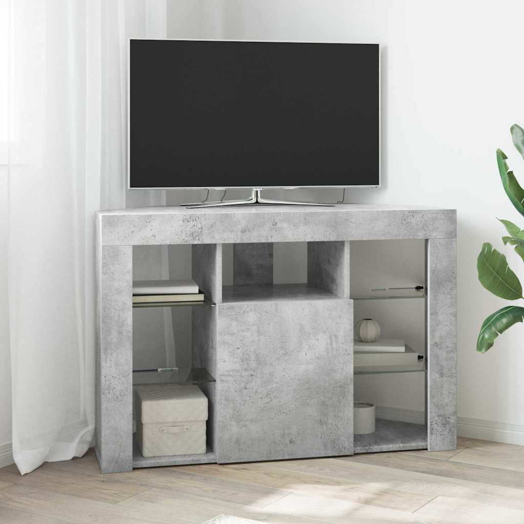 vidaXL Hoek LED TV Kast Wandgemonteerd Wit 100x40x68cm Bewerkt hout