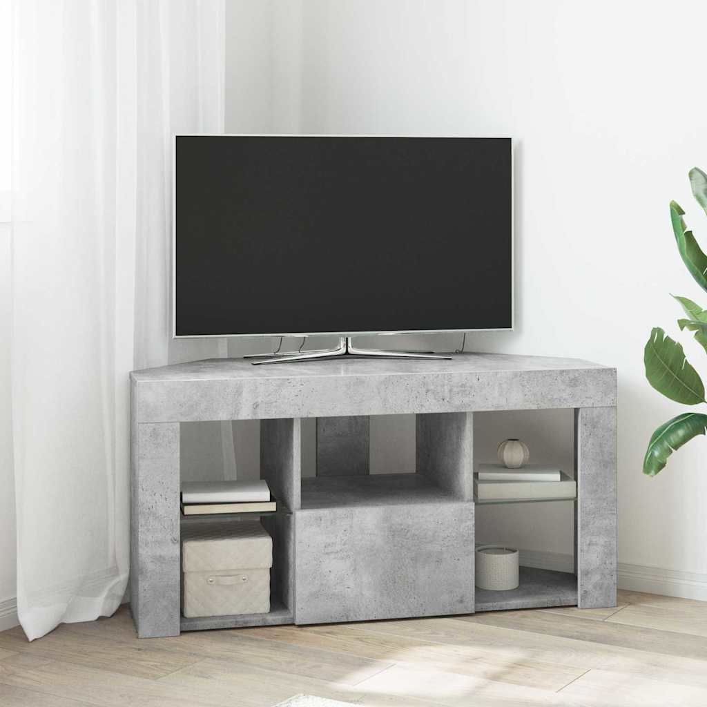 vidaXL Hoek LED TV Kast Wandgemonteerd Wit 100x40x68cm Bewerkt hout