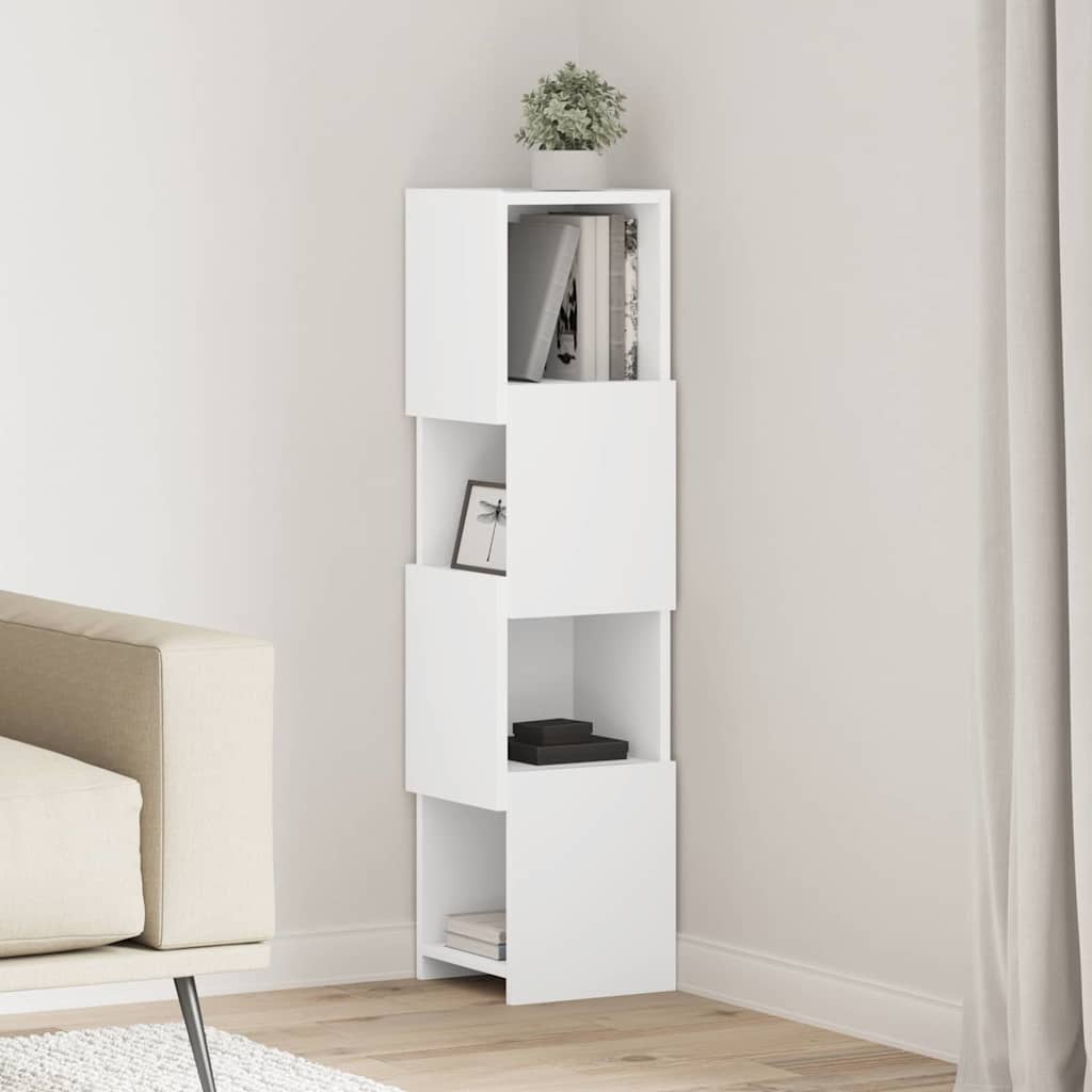 vidaXL Hoekkast Wit 25,5x25x102cm Bewerkt hout