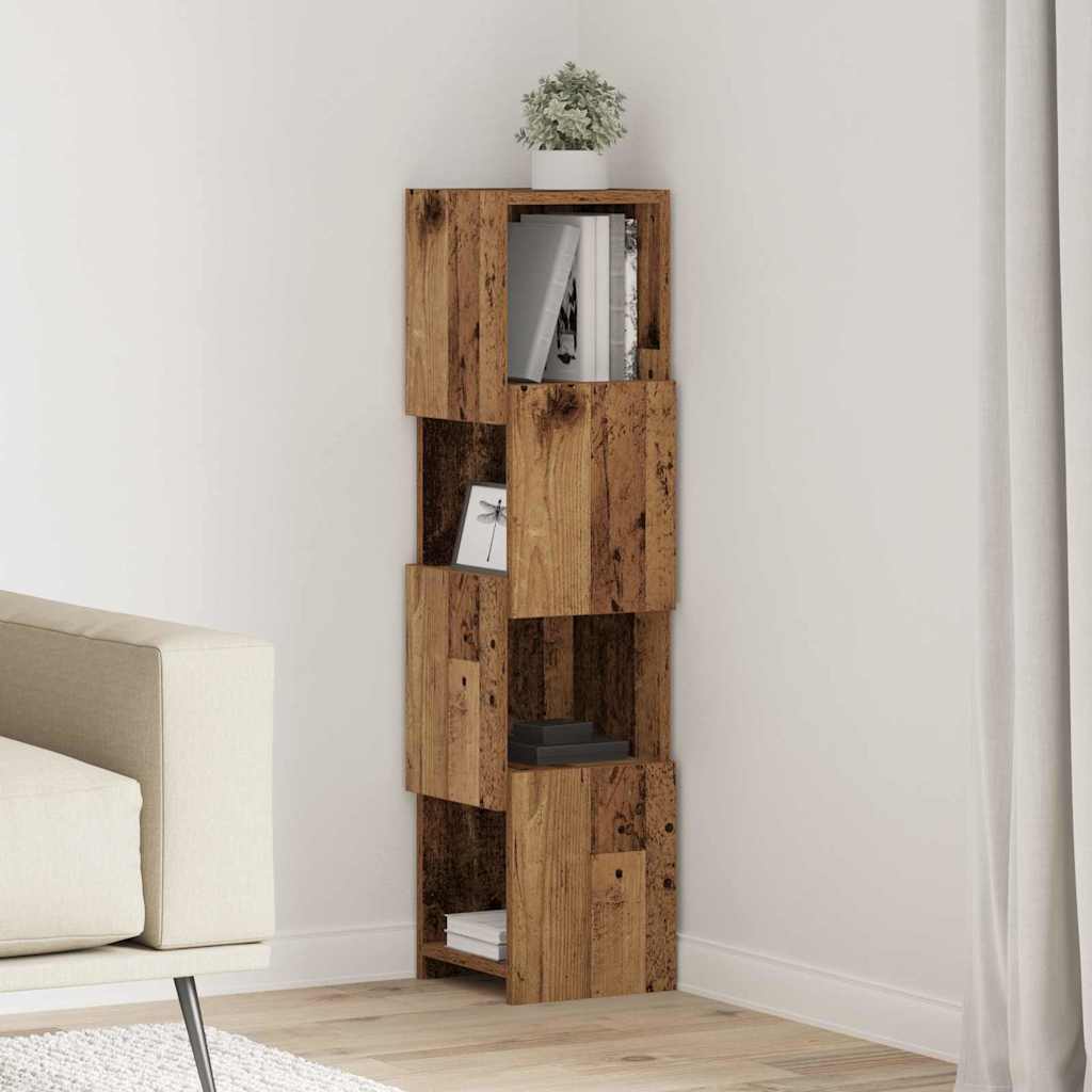 vidaXL Hoekkast Wit 25,5x25x102cm Bewerkt hout