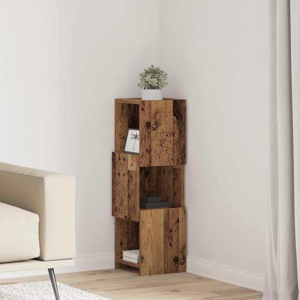 vidaXL Hoekkast Wit 25,5x25x102cm Bewerkt hout