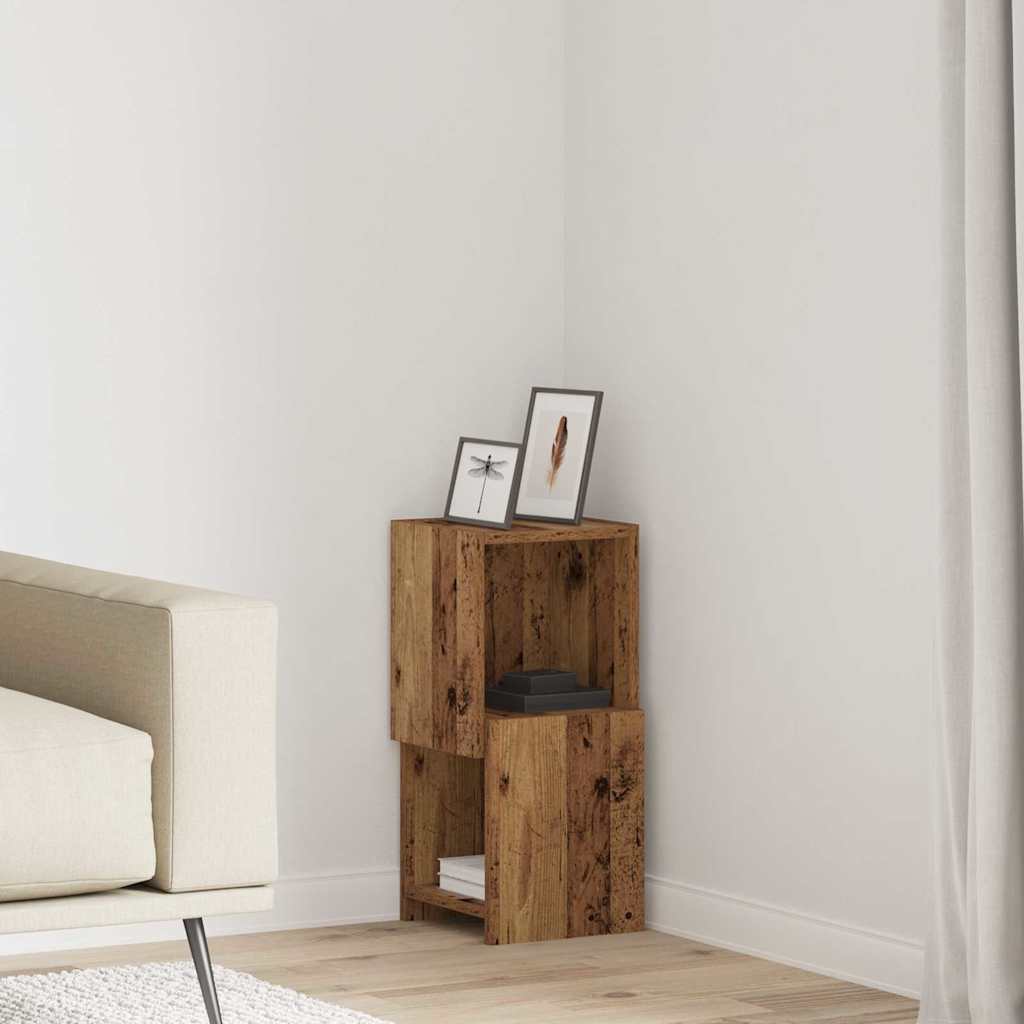 vidaXL Hoekkast Wit 25,5x25x102cm Bewerkt hout