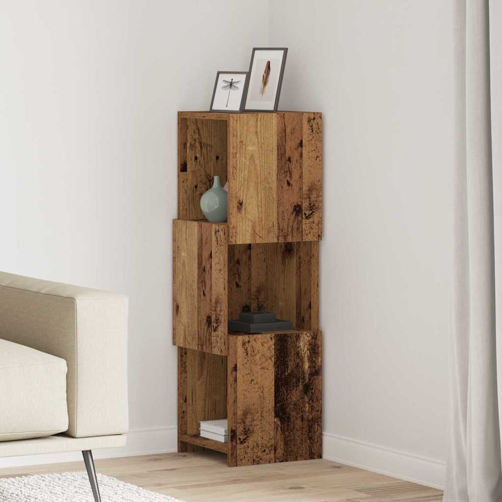 vidaXL Hoekkast Wit 25,5x25x102cm Bewerkt hout