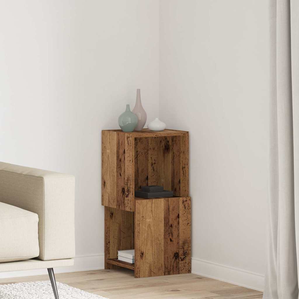 vidaXL Hoekkast Wit 25,5x25x102cm Bewerkt hout