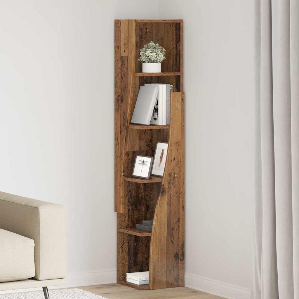 vidaXL Hoekkast Wit 25,5x25x102cm Bewerkt hout