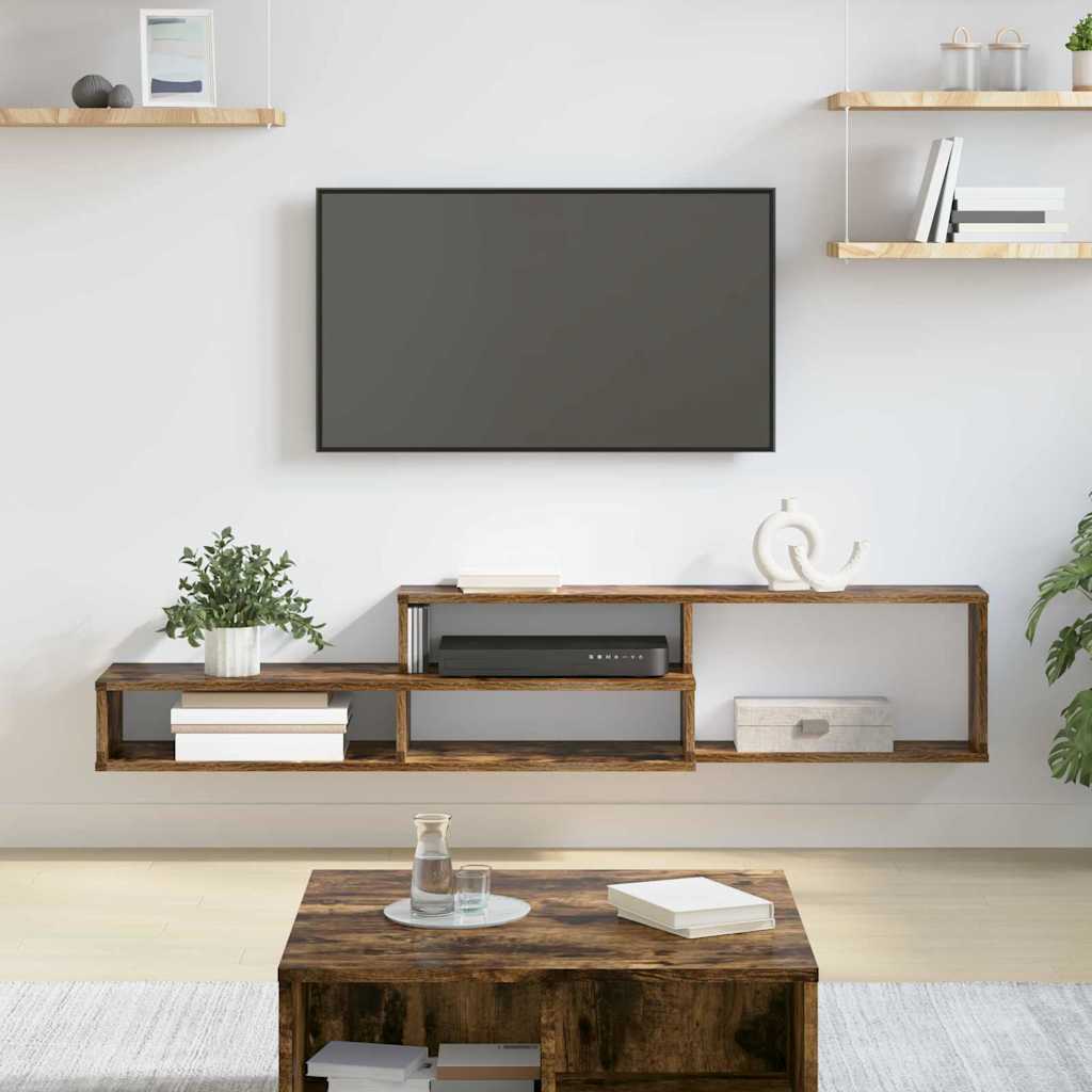 vidaXL TV-stand 150x25x28,5cm Bewerkt hout