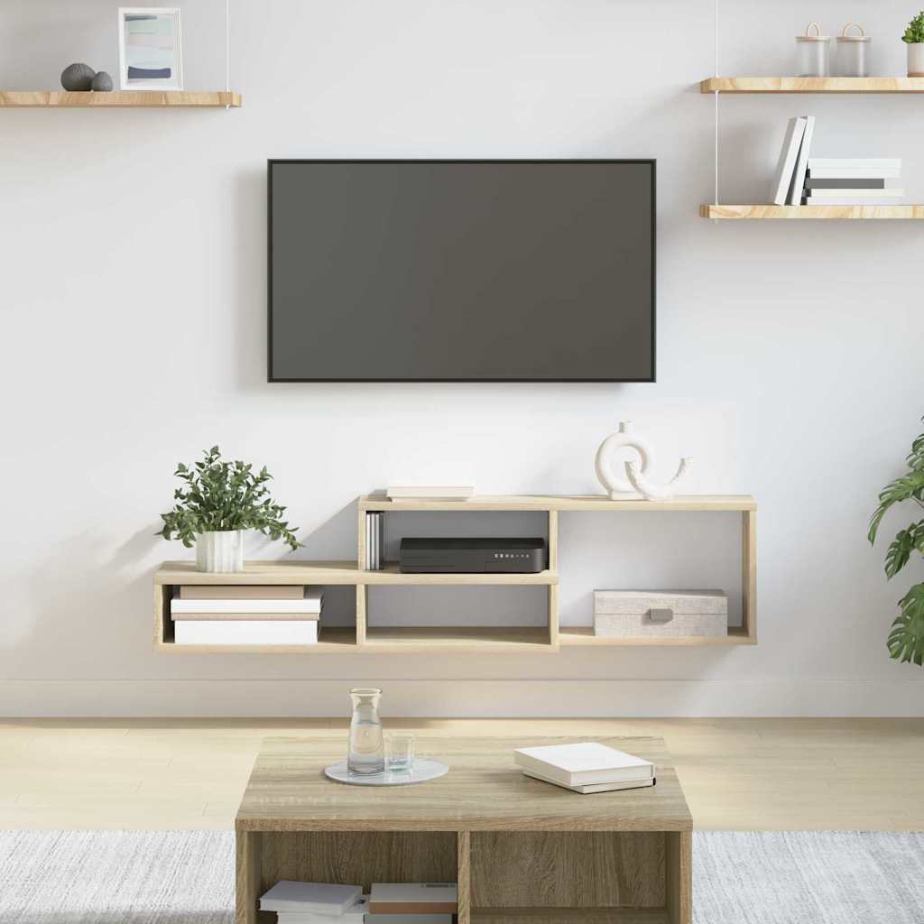 vidaXL TV-stand 150x25x28,5cm Bewerkt hout