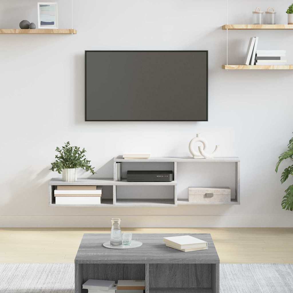 vidaXL TV-stand 150x25x28,5cm Bewerkt hout