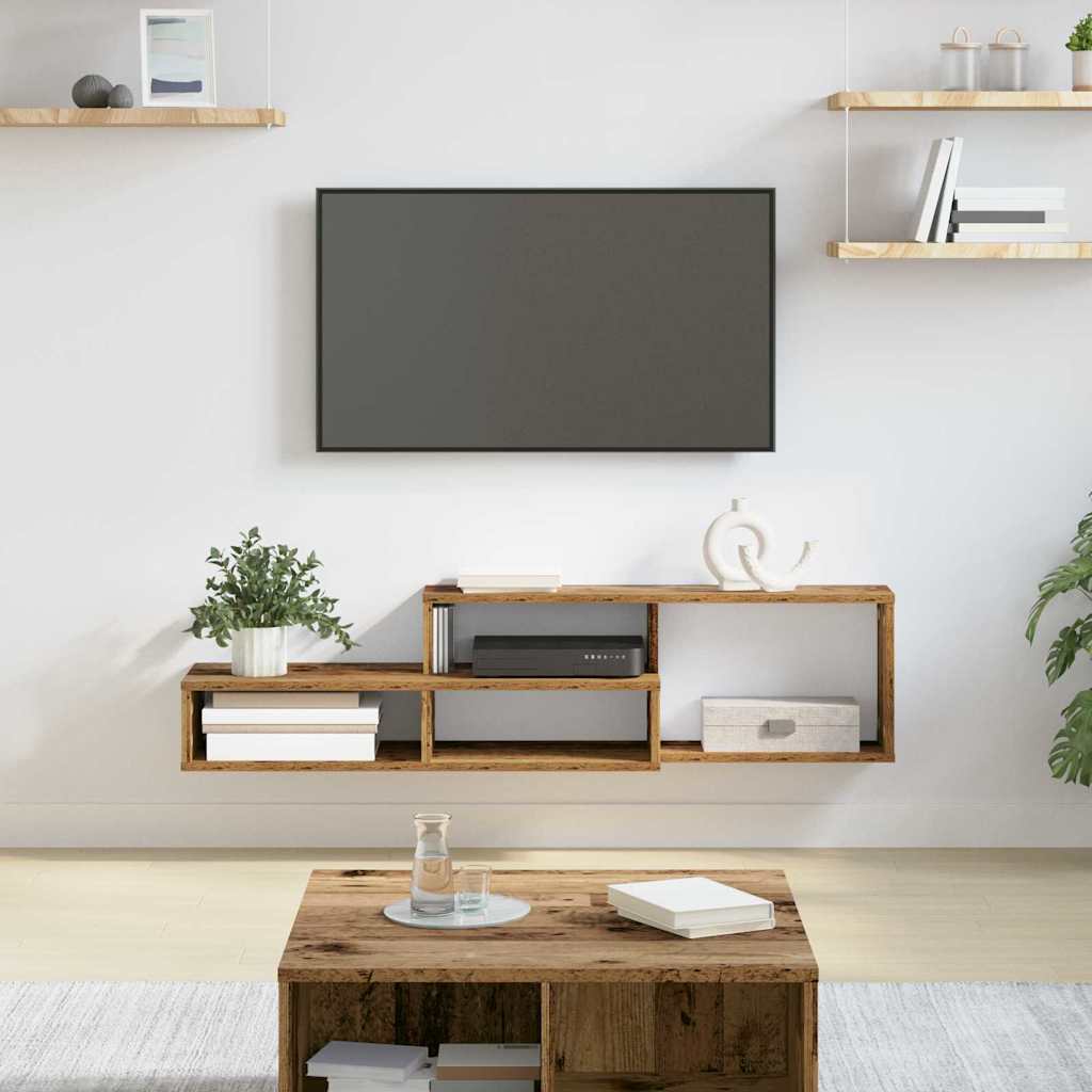 vidaXL TV-stand 150x25x28,5cm Bewerkt hout