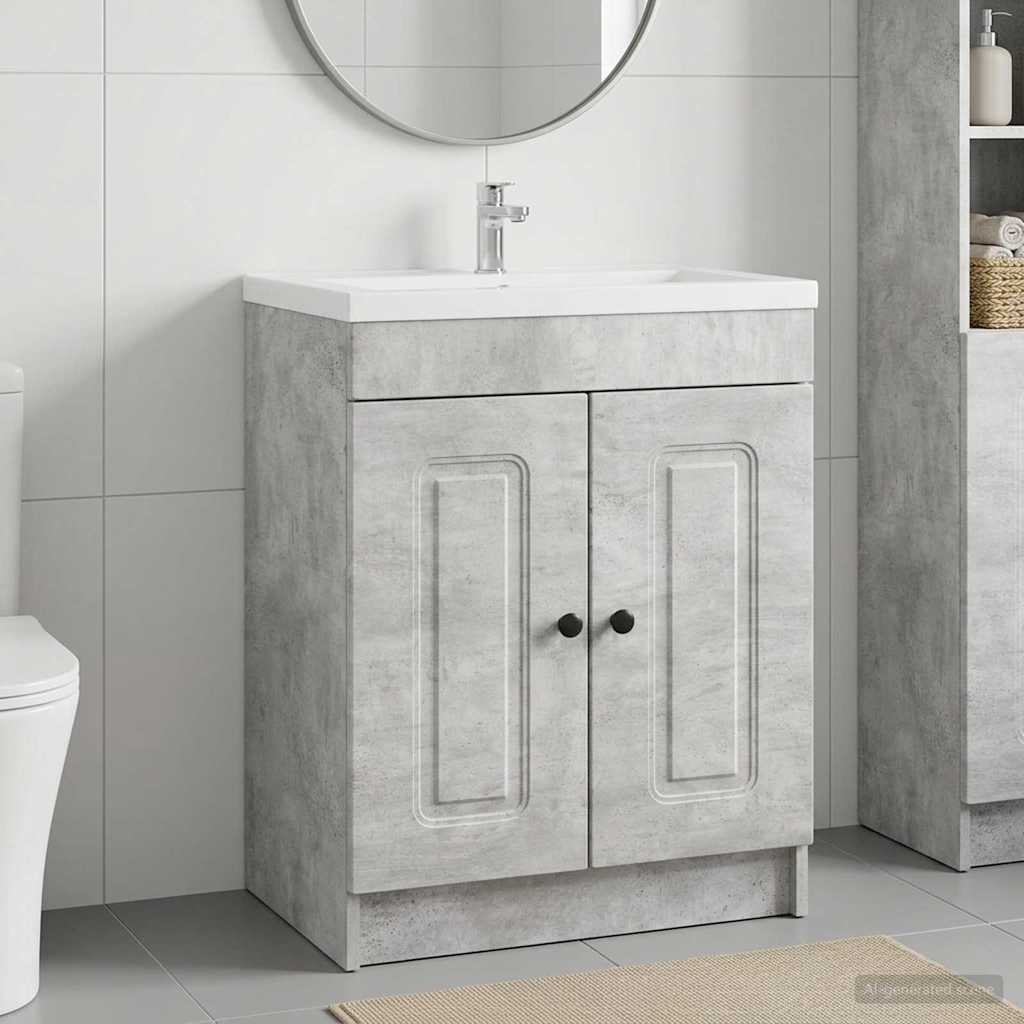 vidaXL Badkamer onder wastafel kast Wit 56 x 37,5 x 81 cm Bewerkt hout