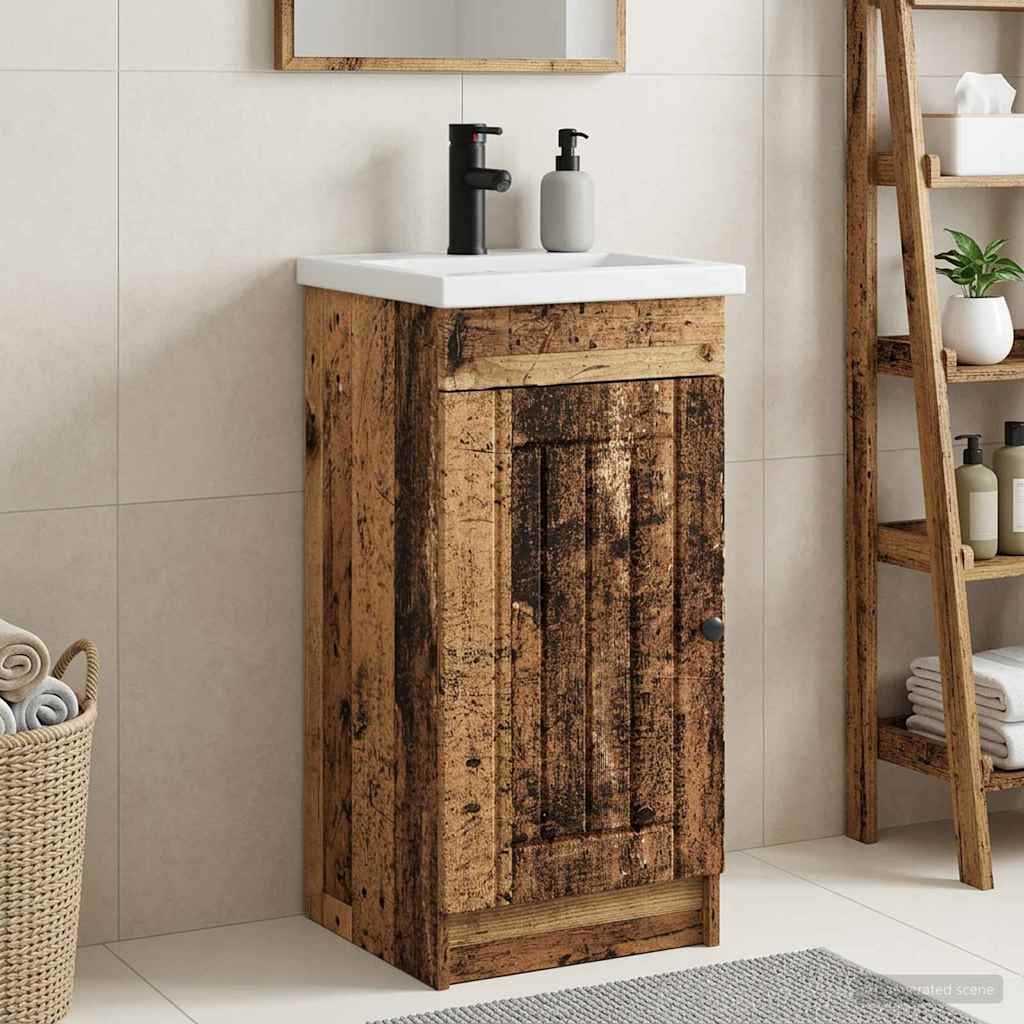 vidaXL Badkamermeubelset Wit 56 x 37,5 x 81 cm Bewerkt hout