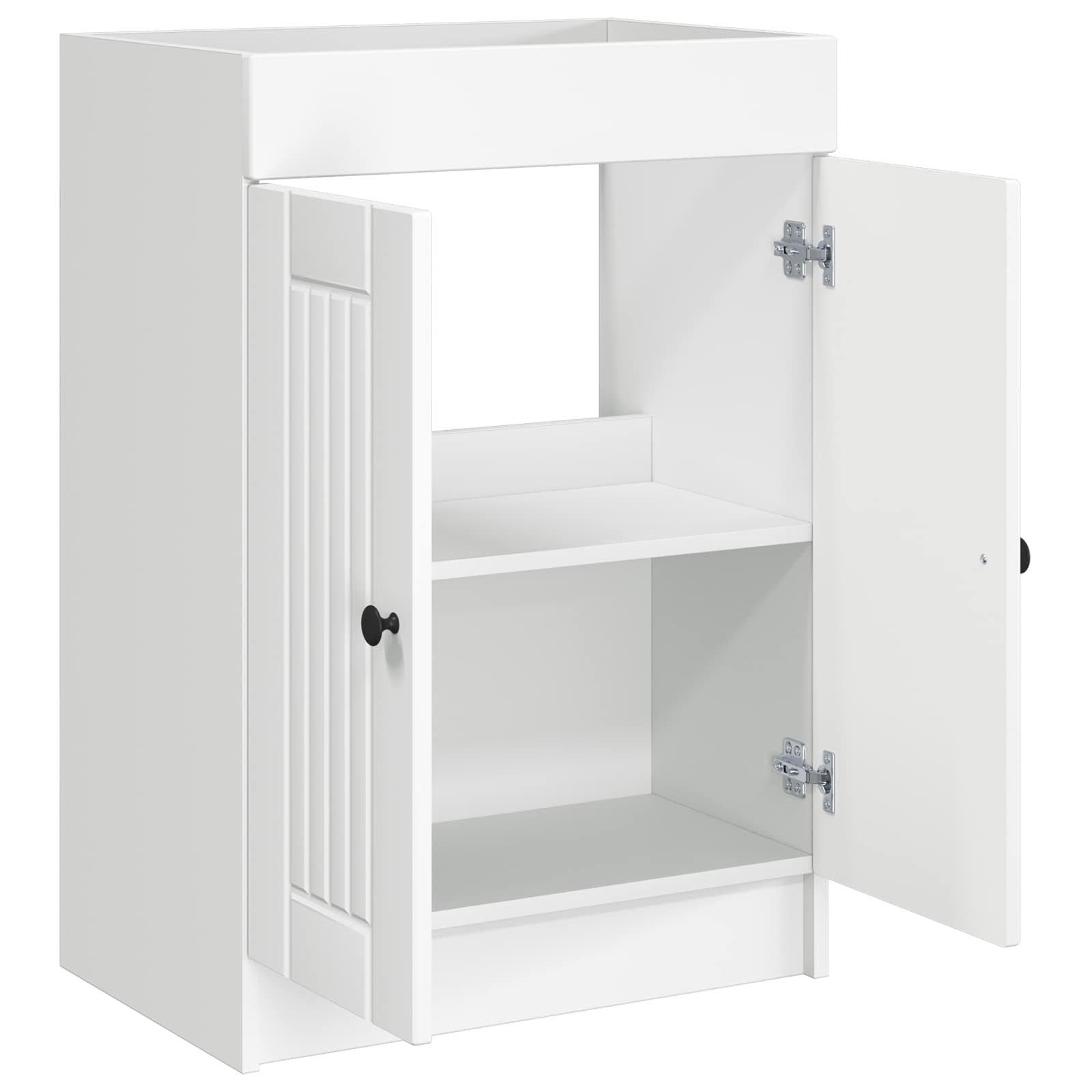 vidaXL Badkamer onder wastafel kast Wit 56 x 37,5 x 81 cm Bewerkt hout