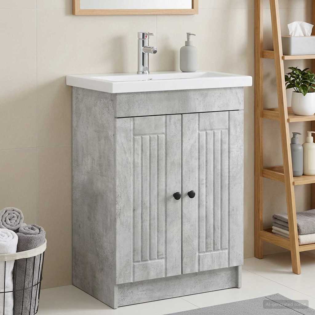 vidaXL Badkamer onder wastafel kast Wit 56 x 37,5 x 81 cm Bewerkt hout
