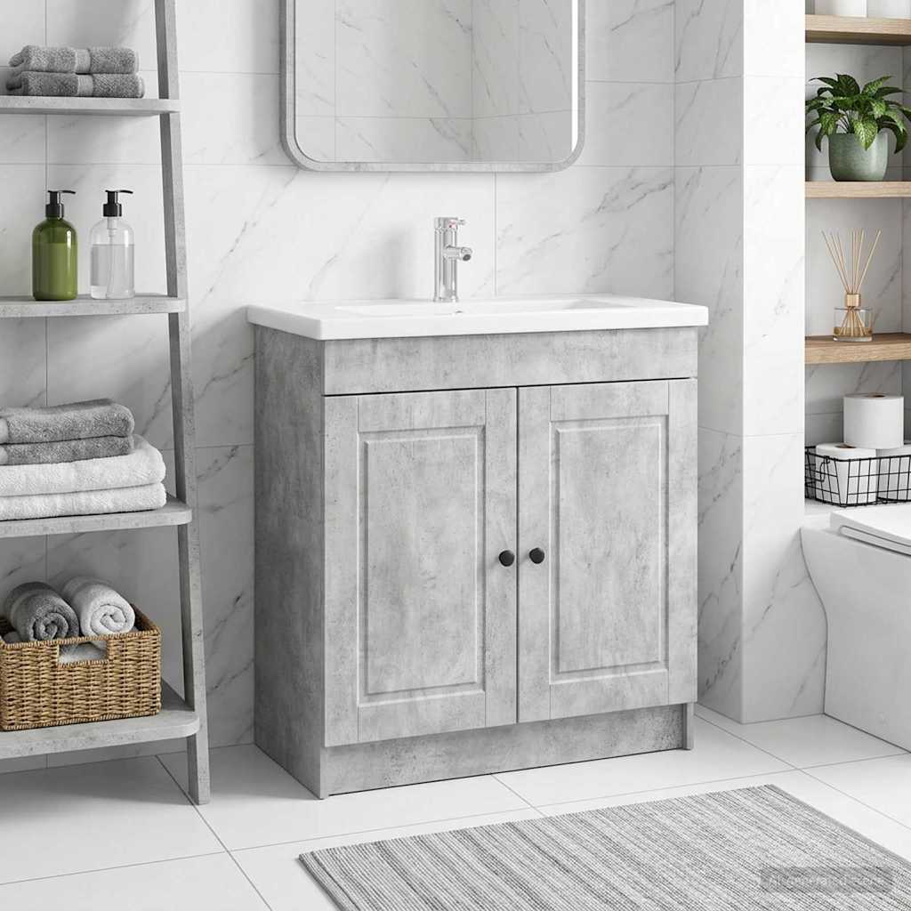 vidaXL Badkamer onder wastafel kast Wit 56 x 37,5 x 81 cm Bewerkt hout