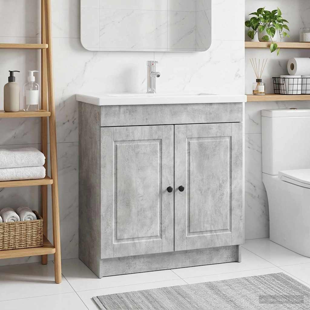 vidaXL Badkamer onder wastafel kast Wit 56 x 37,5 x 81 cm Bewerkt hout
