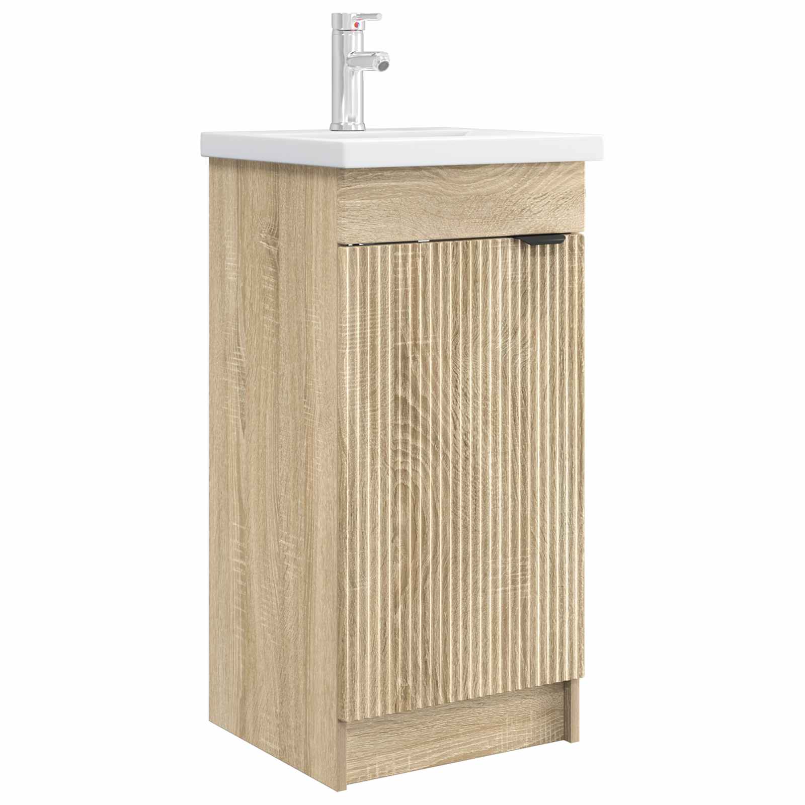 vidaXL Badkamermeubelset Wit 56 x 37,5 x 81 cm Bewerkt hout