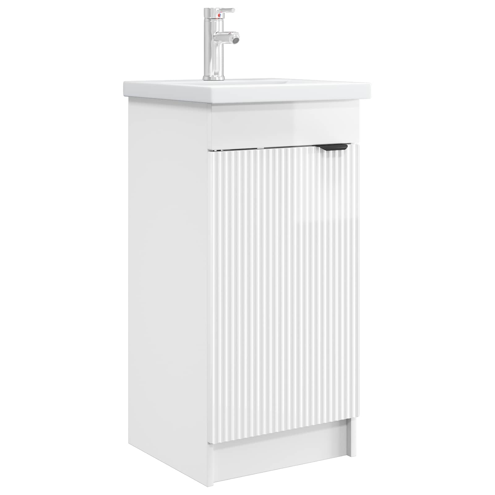 vidaXL Badkamermeubelset Wit 56 x 37,5 x 81 cm Bewerkt hout