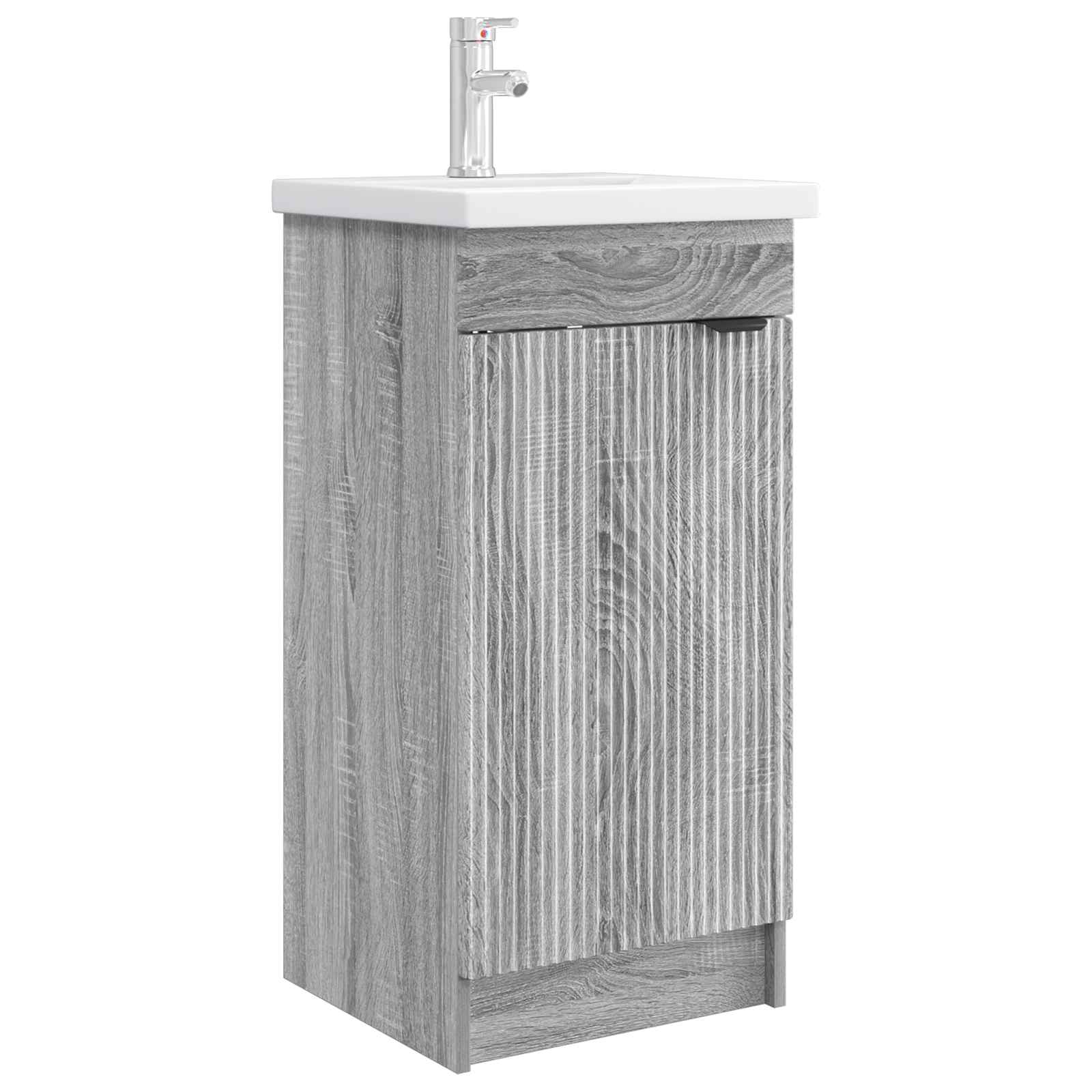 vidaXL Badkamermeubelset Wit 56 x 37,5 x 81 cm Bewerkt hout