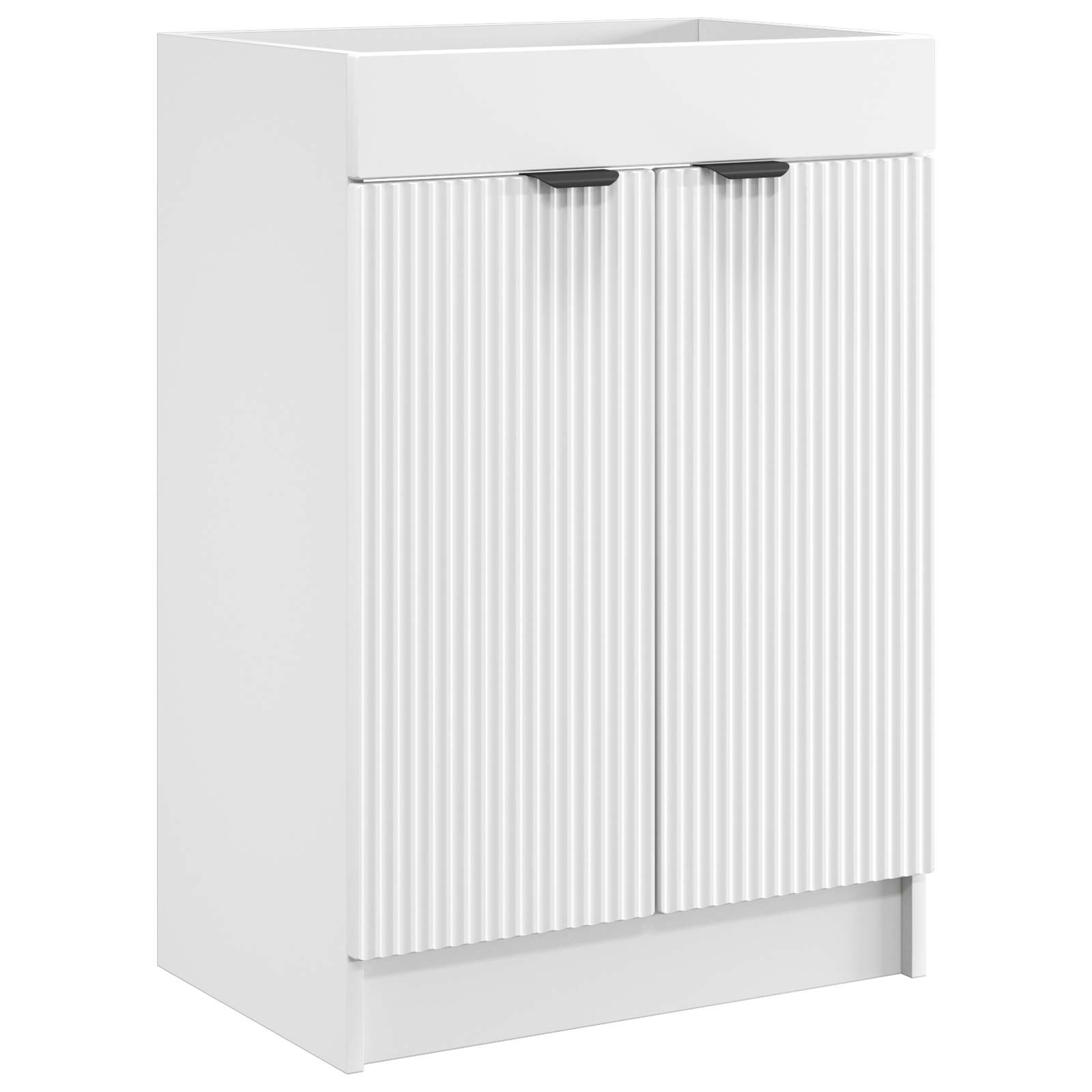 vidaXL Badkamer onder wastafel kast Wit 56 x 37,5 x 81 cm Bewerkt hout