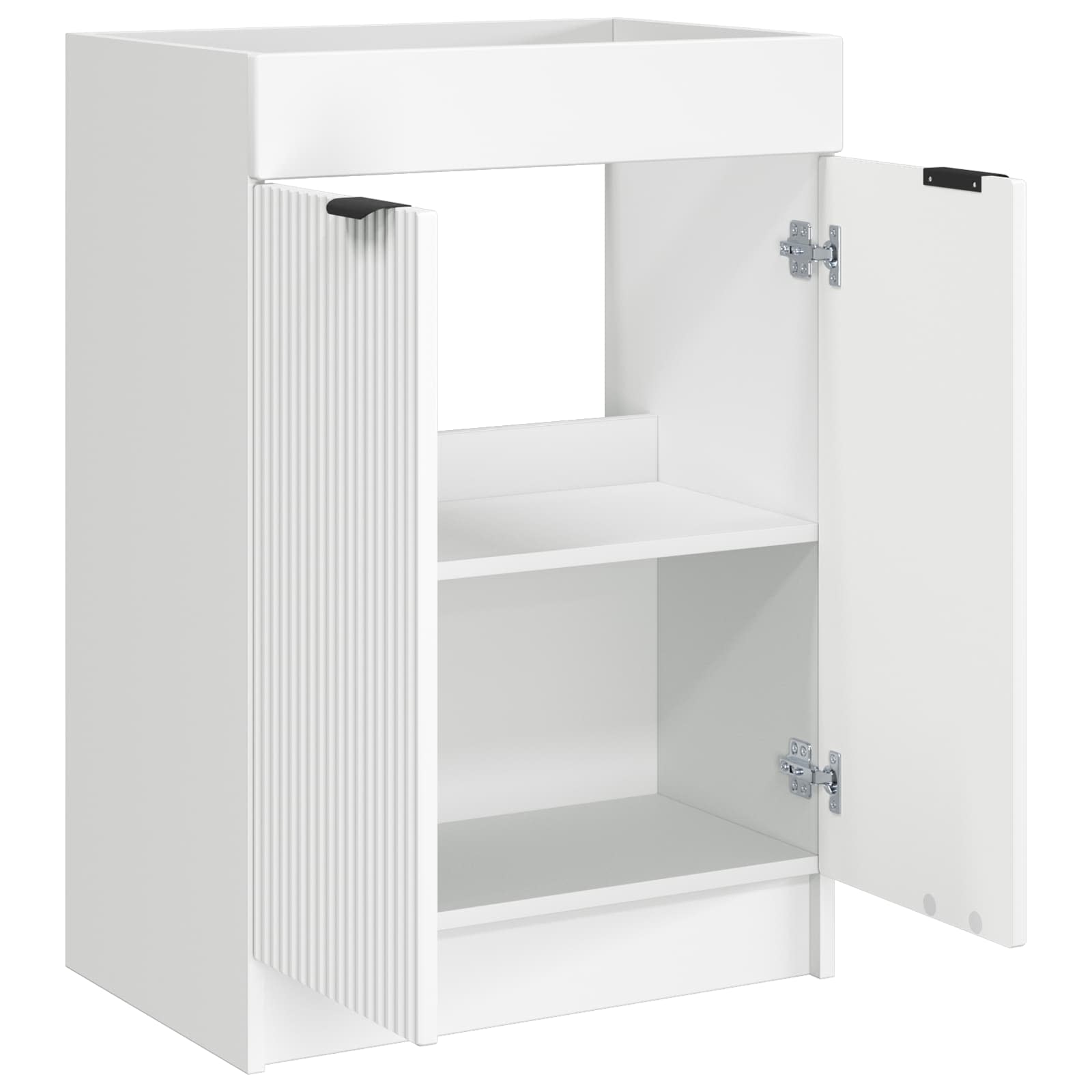 vidaXL Badkamer onder wastafel kast Wit 56 x 37,5 x 81 cm Bewerkt hout