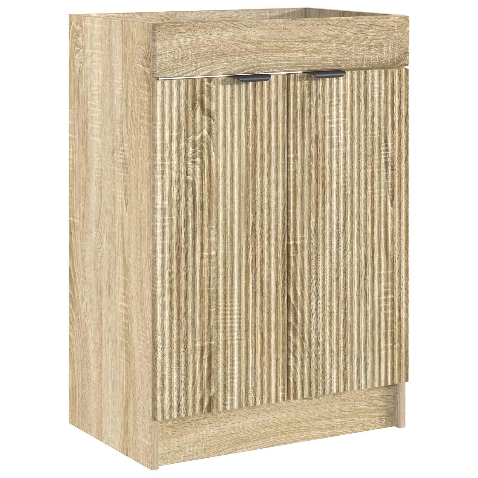 vidaXL Badkamer onder wastafel kast Wit 56 x 37,5 x 81 cm Bewerkt hout