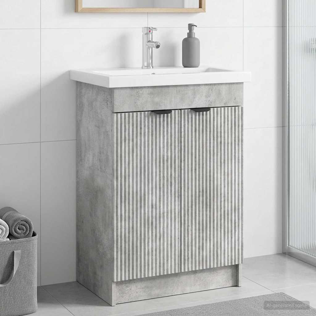 vidaXL Badkamer onder wastafel kast Wit 56 x 37,5 x 81 cm Bewerkt hout