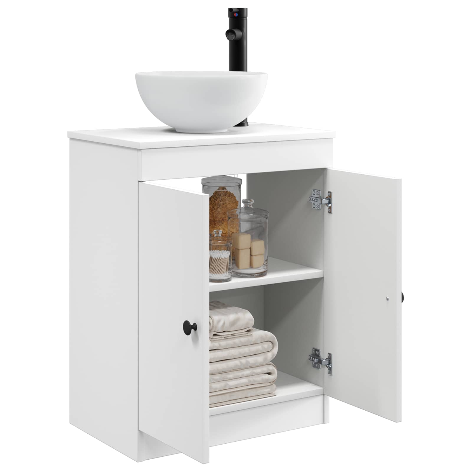 vidaXL Badkamermeubel met Wasbak Wit 54 x 35 x 83 cm Bewerkt hout