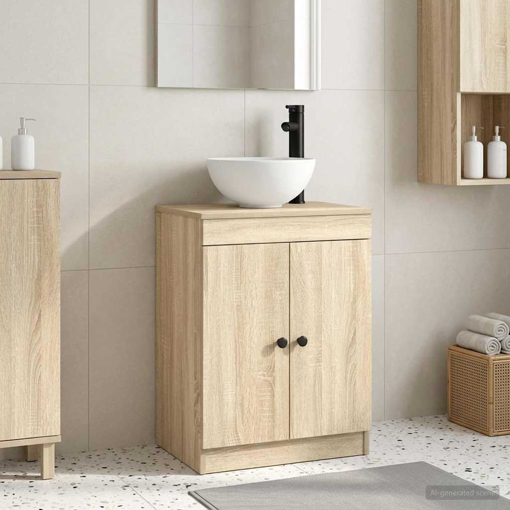 vidaXL Badkamermeubel met Wasbak Wit 54 x 35 x 83 cm Bewerkt hout