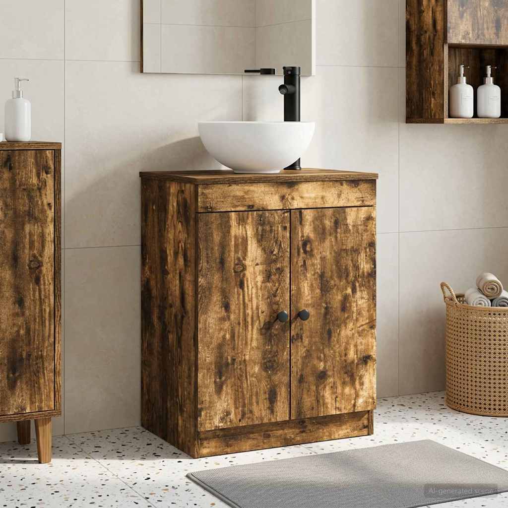 vidaXL Badkamermeubel met Wasbak Wit 54 x 35 x 83 cm Bewerkt hout
