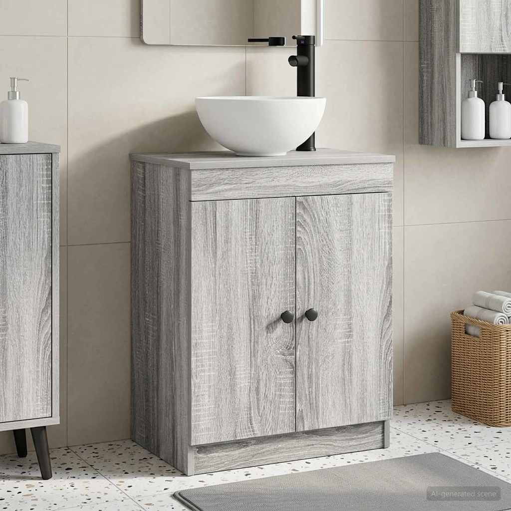 vidaXL Badkamermeubel met Wasbak Wit 54 x 35 x 83 cm Bewerkt hout