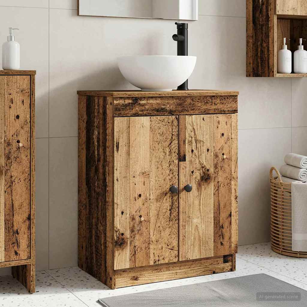 vidaXL Badkamermeubel met Wasbak Wit 54 x 35 x 83 cm Bewerkt hout