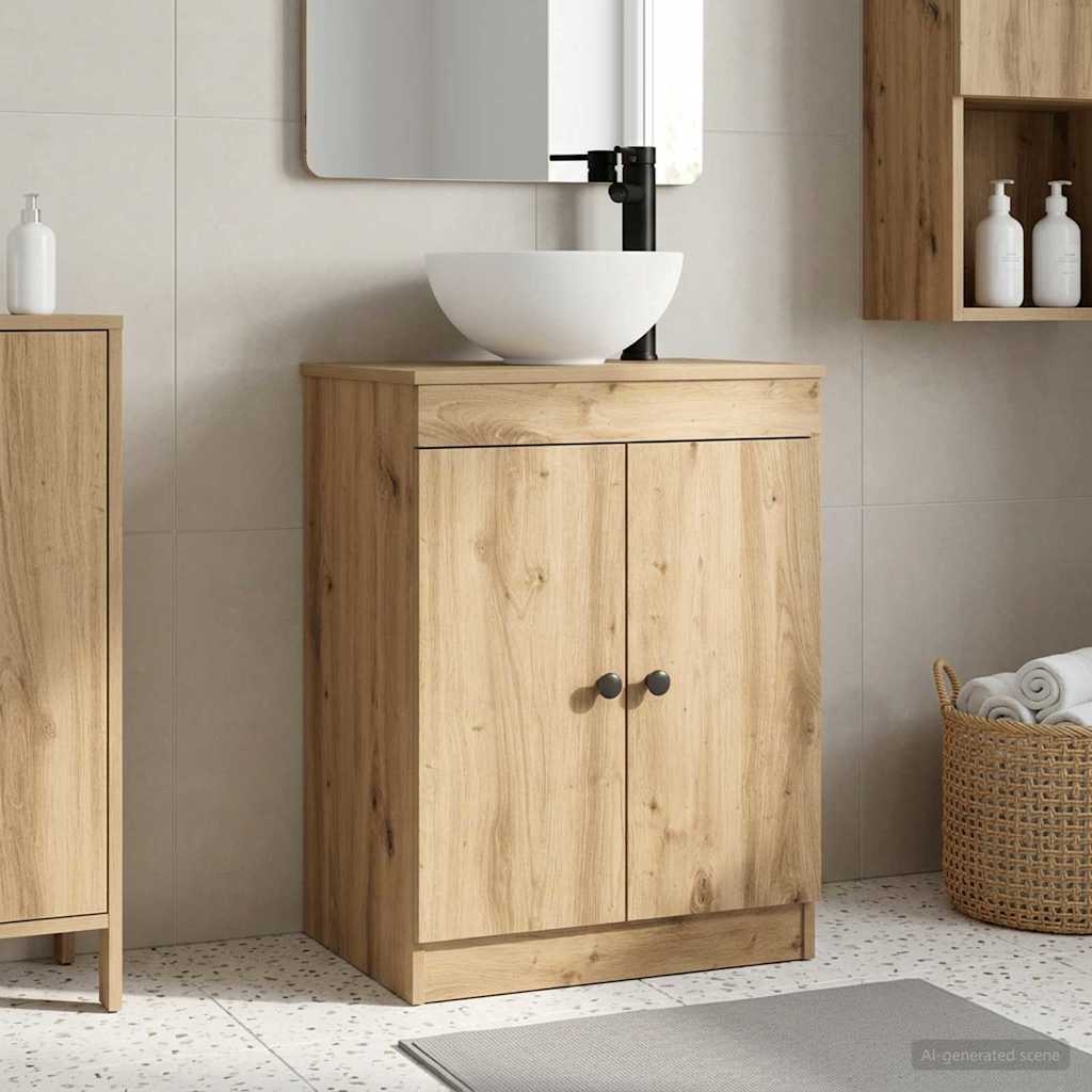 vidaXL Badkamermeubel met Wasbak Wit 54 x 35 x 83 cm Bewerkt hout