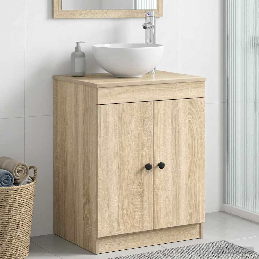 vidaXL Badkamerkast Wit 54 x 41 x 70 cm Bewerkt hout