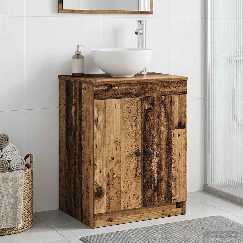 vidaXL Badkamerkast Wit 54 x 41 x 70 cm Bewerkt hout