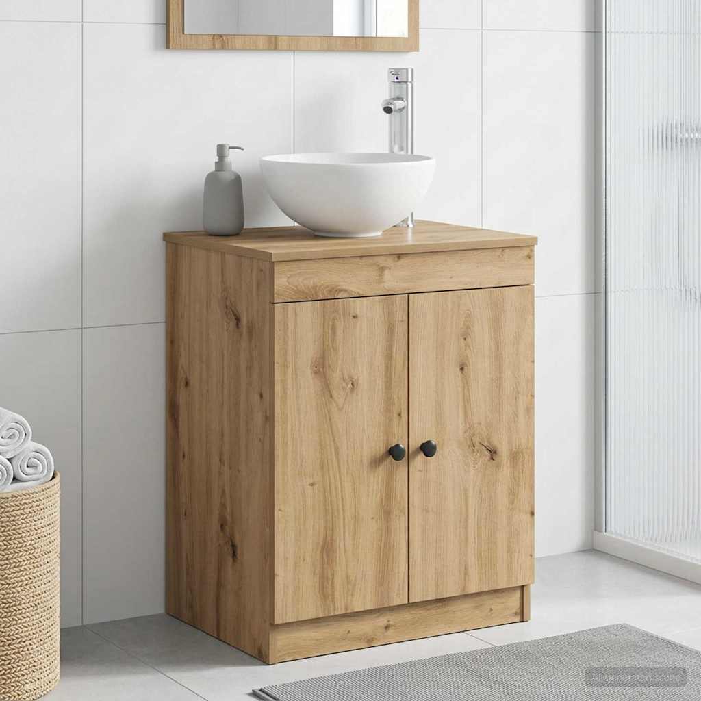 vidaXL Badkamerkast Wit 54 x 41 x 70 cm Bewerkt hout