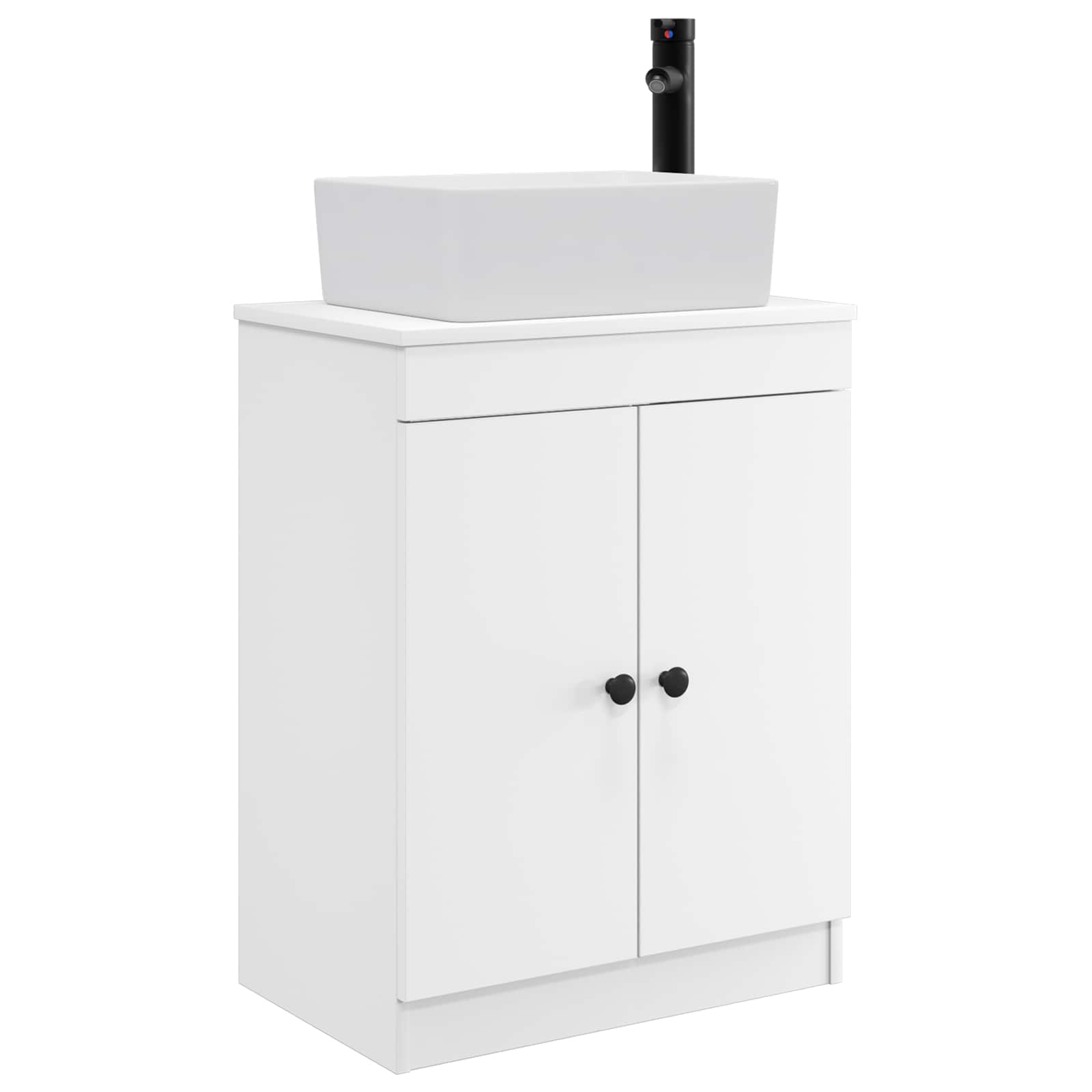 vidaXL Badkamermeubel met Wasbak Wit 54 x 35 x 83 cm Bewerkt hout