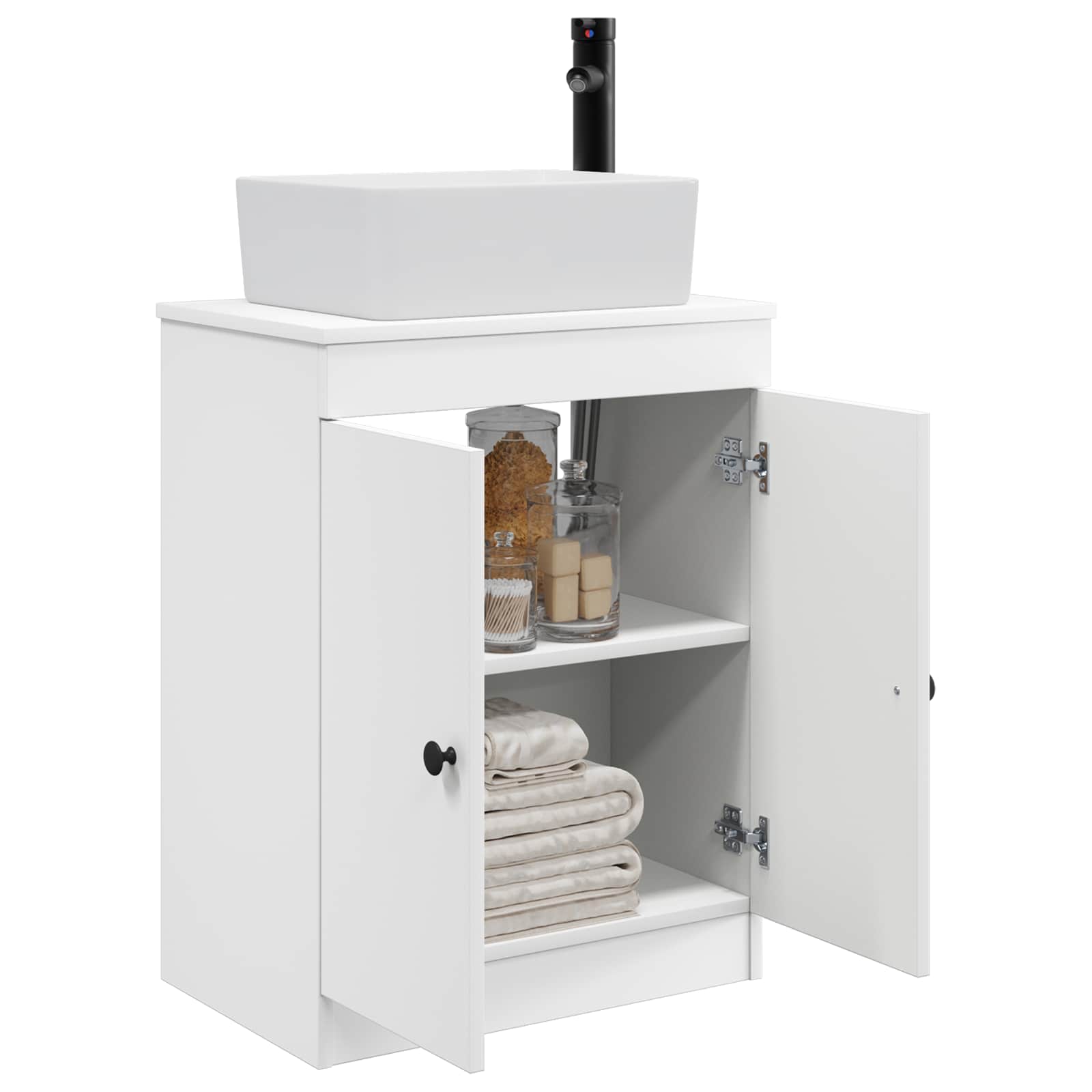 vidaXL Badkamermeubel met Wasbak Wit 54 x 35 x 83 cm Bewerkt hout
