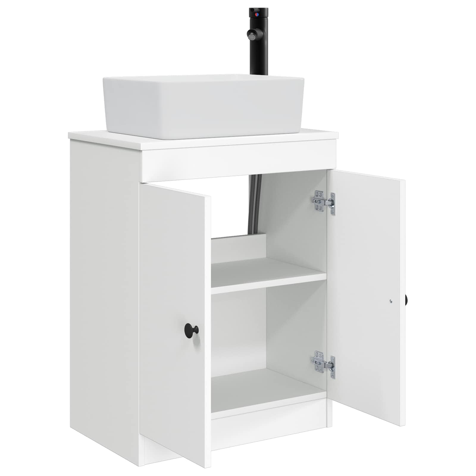 vidaXL Badkamermeubel met Wasbak Wit 54 x 35 x 83 cm Bewerkt hout