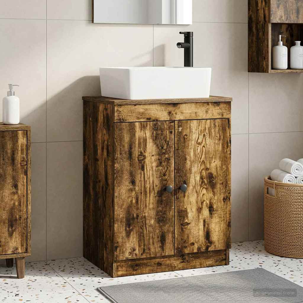 vidaXL Badkamermeubel met Wasbak Wit 54 x 35 x 83 cm Bewerkt hout