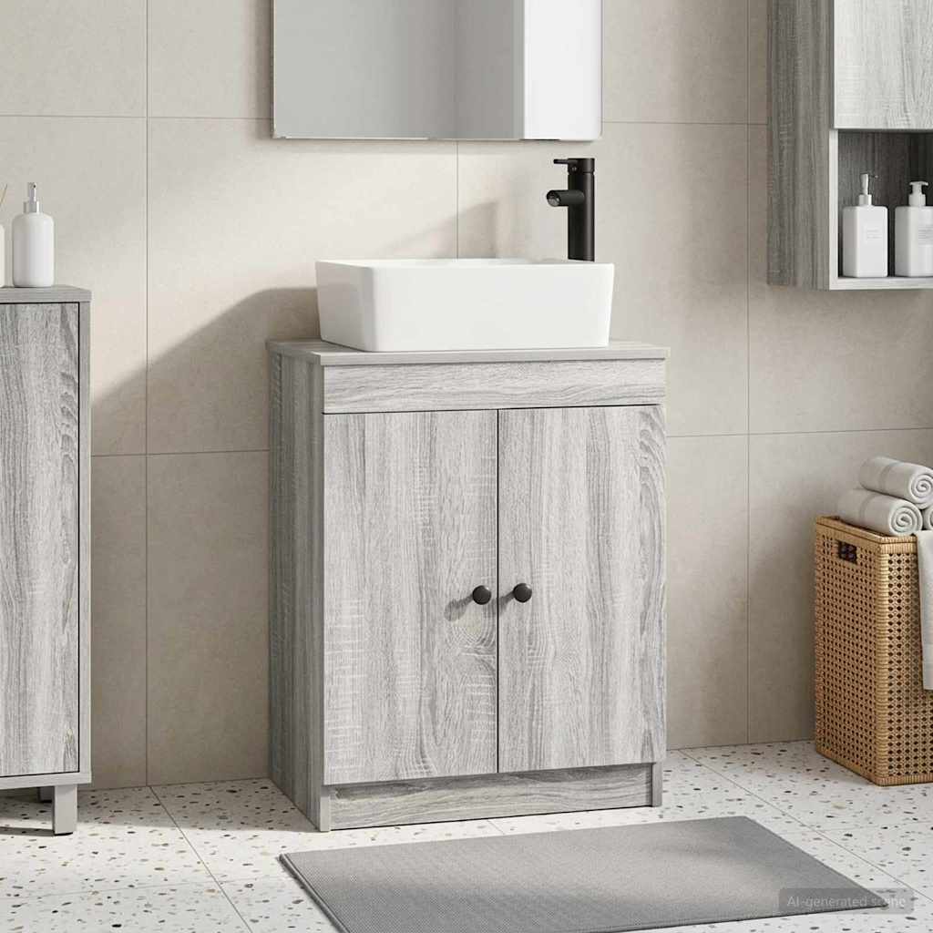 vidaXL Badkamermeubel met Wasbak Wit 54 x 35 x 83 cm Bewerkt hout