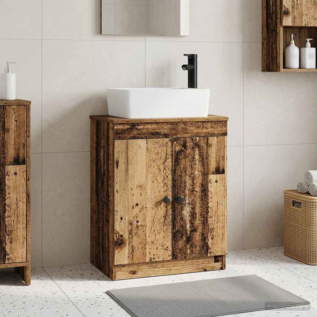 vidaXL Badkamermeubel met Wasbak Wit 54 x 35 x 83 cm Bewerkt hout