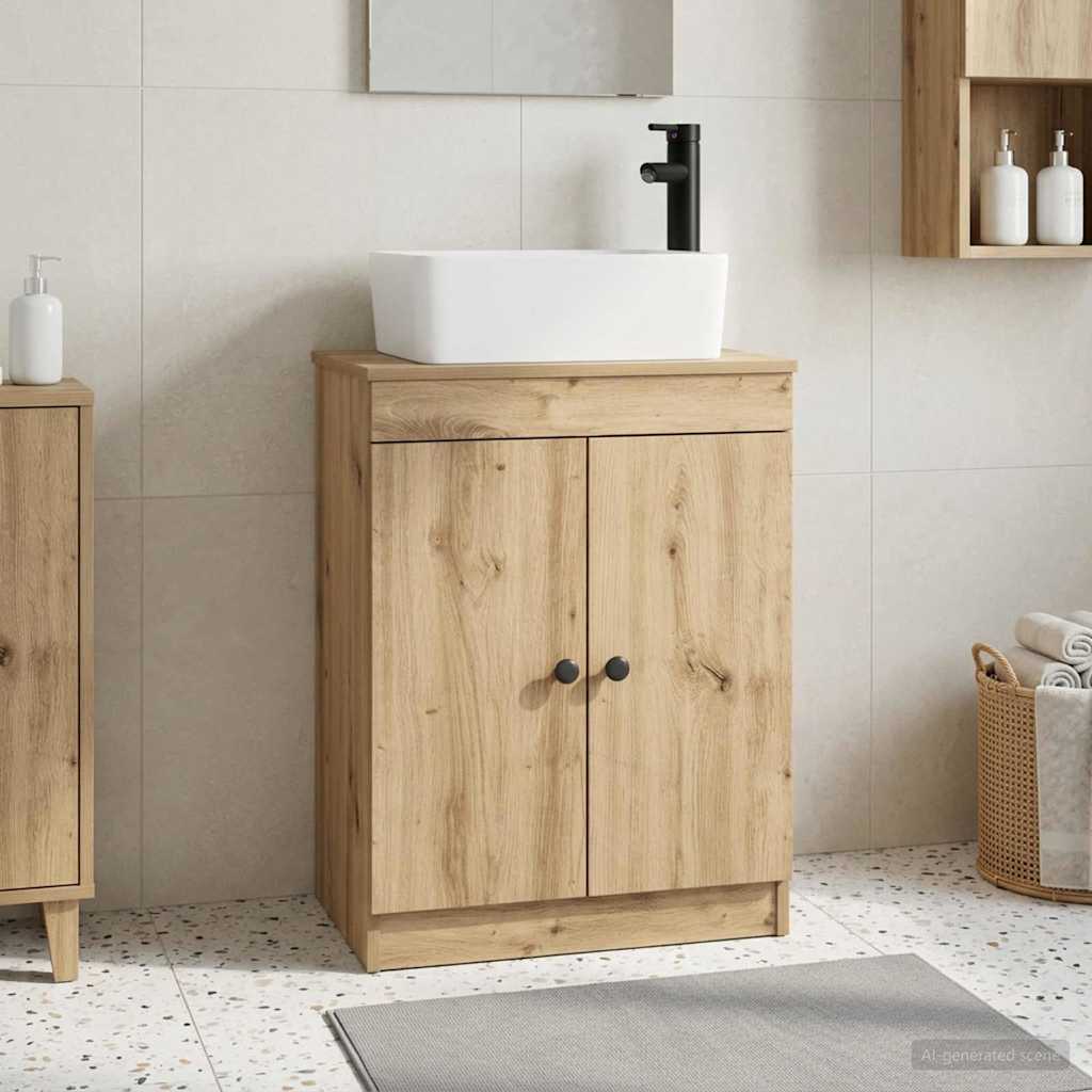 vidaXL Badkamermeubel met Wasbak Wit 54 x 35 x 83 cm Bewerkt hout