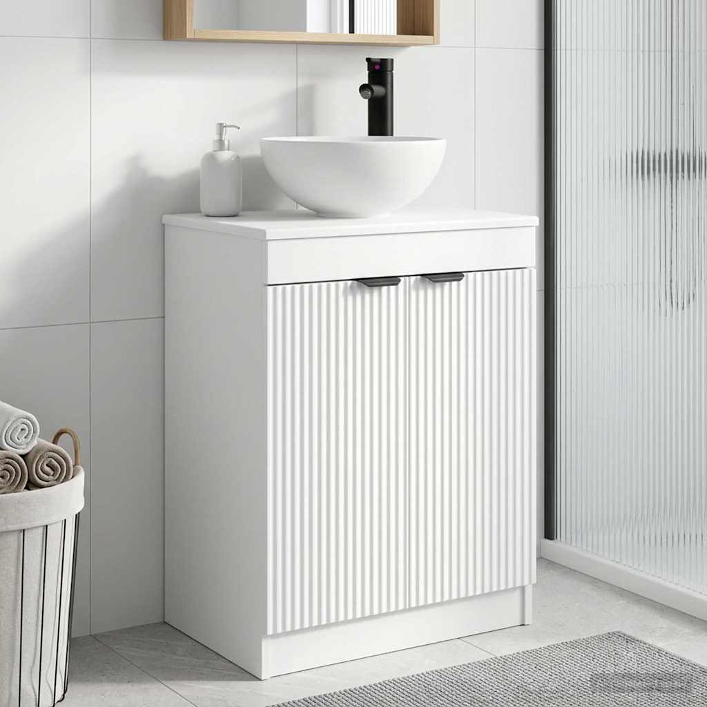 vidaXL Badkamermeubel met Wasbak Wit 54 x 35 x 83 cm Bewerkt hout